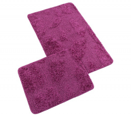 Koupelnová sada předložek SILVER 60x100+60x50cm fuschiová