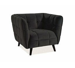 CASTELLO 1 Velvet fotel, fekete Bluvel 19/wenge