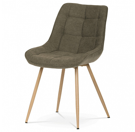 Jídelní židle, hnědá, látka, CT-394 BR2