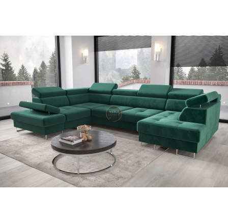 NAROŻNIK GALAXY MAX II Z FUNKCJĄ SPANIA 210x350x165 - Odcienie zieleni , lewa NAROŻNIK GALAXY MAX II Z FUNKCJĄ SPANIA 210x350x165 - Odcienie zieleni , lewa