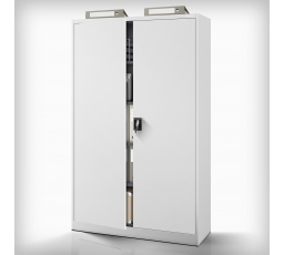 Szürke fém irodai iratszekrény JAN II, 1150 x 1850 x 400 mm