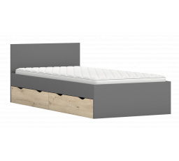 Ágy - JOY II 36, Szürke/Dub Artisan