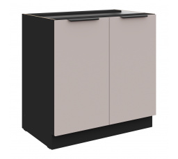 Dolní skřínka ARONA - 80 D 2F BB, Černá mat/Kašmír