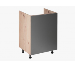 Konyhai alsó szekrény Langen D60Z P/L, szürke/ tölgy artisan