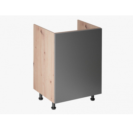 Konyhai alsó szekrény Langen D60Z P/L, szürke/ tölgy artisan