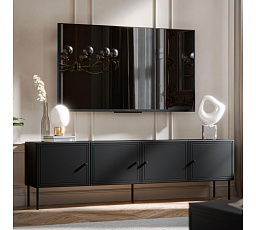 PALAZZO BIS 200 4D TV-szekrény, fekete