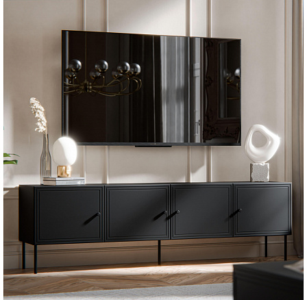 PALAZZO BIS 200 4D TV-szekrény, fekete PALAZZO BIS 200 4D TV-szekrény, fekete