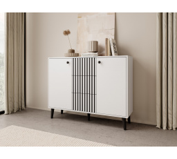 IKA komód Fehér+Fekete