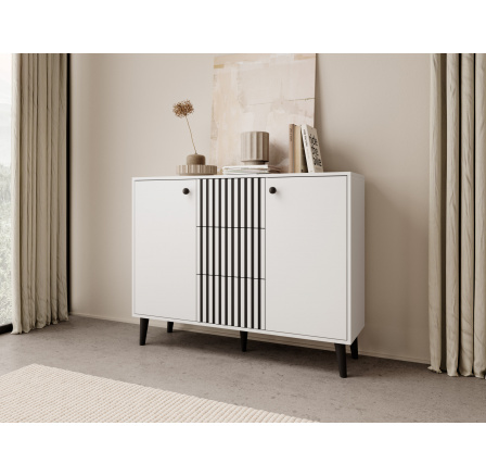 IKA komód Fehér+Fekete