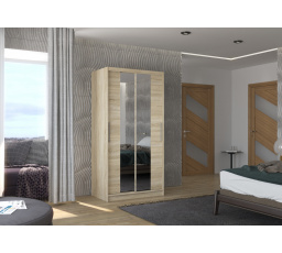 Tolóajtós szekrény tükörrel DRAGONIS 100 Sonoma+Sonoma