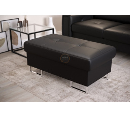 PUFA OTWIERANA GALAXY 100×55 CM SKÓRA NATURALNA - Skóra czarna