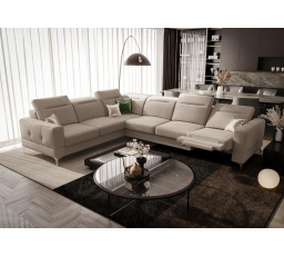 NAROŻNIK Z FUNKCJĄ RELAX MALIBU MAX 320x250 - lewa , Odcienie beżu