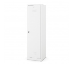 Fém takarítószekrény AGNES, 500 x 1850 x 500 mm, fehér