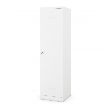 Fém takarítószekrény AGNES, 500 x 1850 x 500 mm, fehér Fém takarítószekrény AGNES, 500 x 1850 x 500 mm, fehér