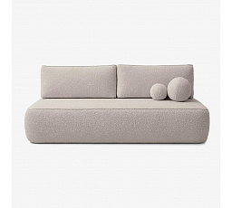 Sofa Rozkładana ARVETO Kremowa Boucle