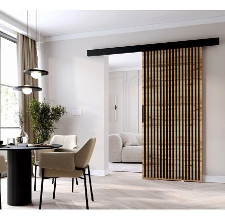 Posuvné dveře STANDART MIX L70, Wotan/Černá