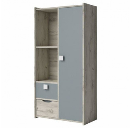SMILE 1D2S 04 polc, Fehér Craft / Szürke SMILE 1D2S 04 polc, Fehér Craft / Szürke