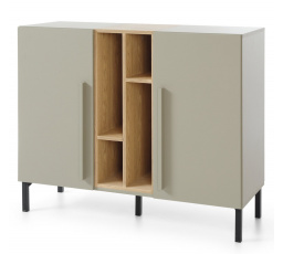 SERGIO SE 7 komód, Eukaliptusz/Baltic Dune Tölgy/Fekete Onyx