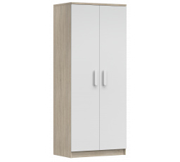 2D SMYK III - 06 Gardróbszekrény, Sonoma Tölgy/Fehér/Fehér