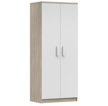 2D SMYK III - 06 Gardróbszekrény, Sonoma Tölgy/Fehér/Fehér