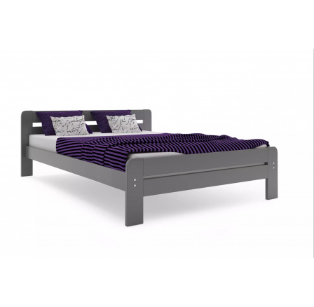 ŁÓŻKO SYPIALNIANE DALLAS GRAFIT STELAŻ DREWNIANY 120 X 200 KPL