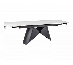 ARMANDO étkezőasztal, Fehér márvány hatás/Fekete