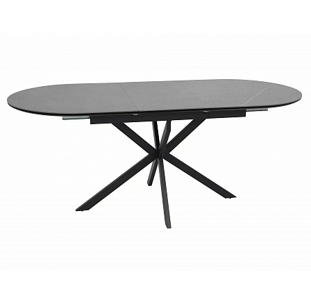 GASTON étkezőasztal 140, Szürke matt/Fekete matt