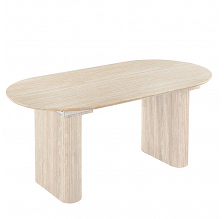 Stół OVAL Rozkładany 180-220 cm Trawertyn