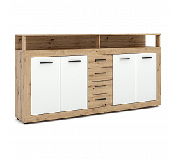 Komoda BLAGO 190 cm Dąb Artisan/Biały
