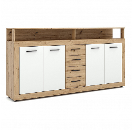 Komoda BLAGO 190 cm Dąb Artisan/Biały