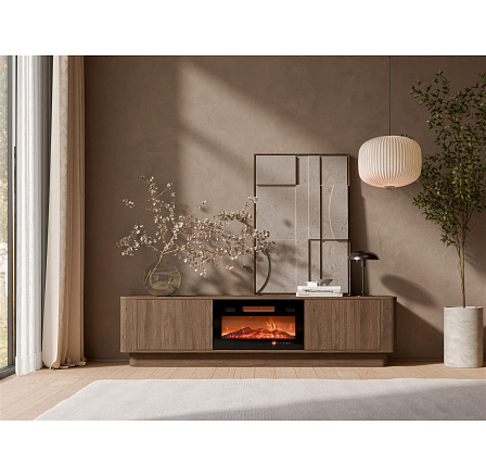 DARCO 180 TV-szekrény elektromos kandallóval, Elegant dió DARCO 180 TV-szekrény elektromos kandallóval, Elegant dió