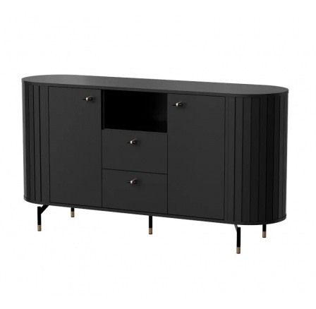 ZANTE 2D2S komód, matt fekete