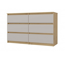 Komoda Malvína M6 120, dub artisan/kašmír