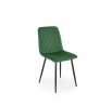 Étkezőszék K525 VELVET, Sötétzöld/Fekete