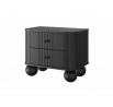 Zestaw szafek nocnych Vesper 56 cm - czarny / czarne uchwyty / nogi kule