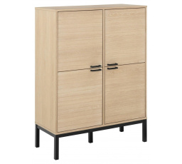 Magas komód Kensington fehérített tölgy