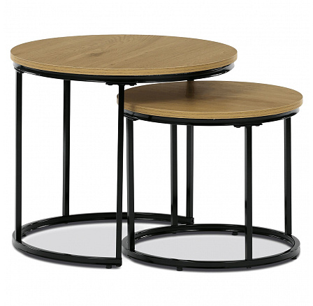 Odkládací stolek 53x53x46cm, mdf, divoký dub, CT-G1145 OAK