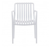 Zahradní židle plast, bílá, CT-X7029 WT