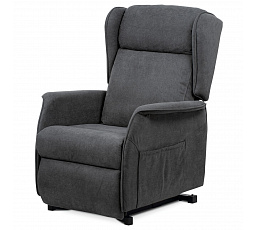 Polohovací křeslo, elektrické kabelové ovládání, šedá, látka, TV-1190 GREY2