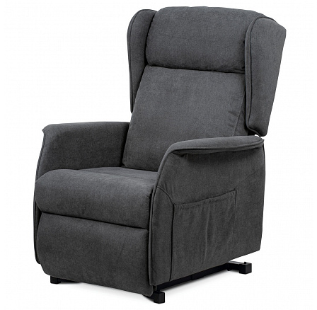 Polohovací křeslo, elektrické kabelové ovládání, šedá, látka, TV-1190 GREY2
