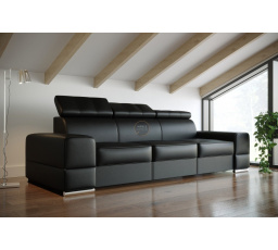 SKÓRA NATURALNA SOFA ROYAL III 295 CM - Skóra czarna