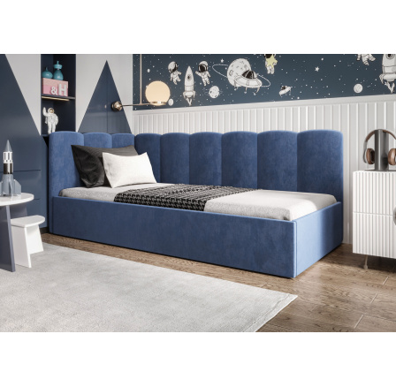 ŁÓŻKO SIMBA - Odcienie niebieskiego- T73 , Strona lewa