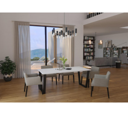 Jídelní stůl Cyril 67x185 bílý