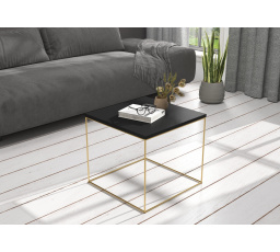 ELENA dohányzóasztal 50x50 Arany+Fekete