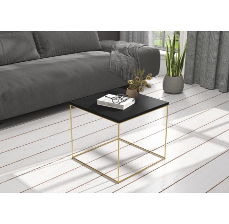 ELENA dohányzóasztal 50x50 Arany+Fekete