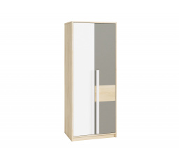 Drop 02-01 buk fjord-biały/ szara platyna - szafa