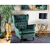 HARRY Velvet fotel, zöld Bluvel 78/wenge