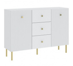 VIENA 2D3S komód, Fehér/Arany