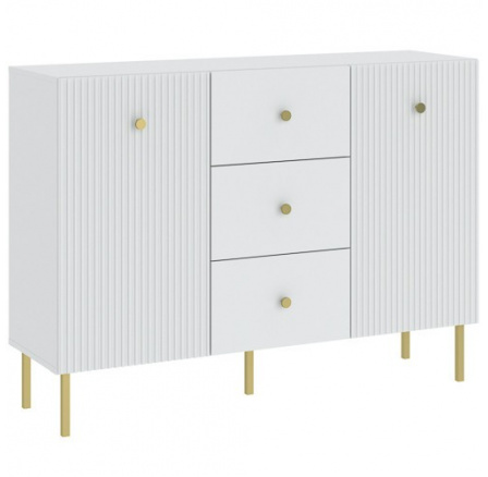 VIENA 2D3S komód, Fehér/Arany