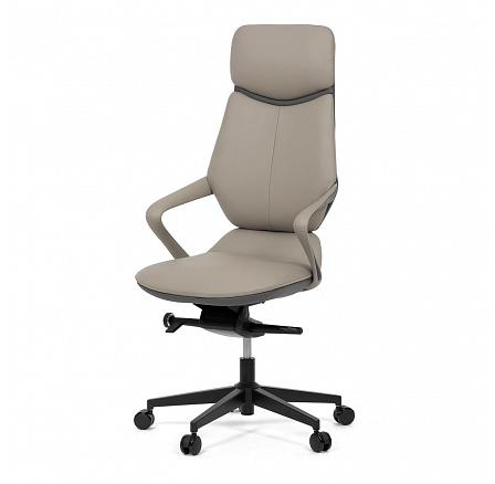 Kancelářské křeslo, houpací mechanismus, šedá ekokůže, KA-T8426 GREY